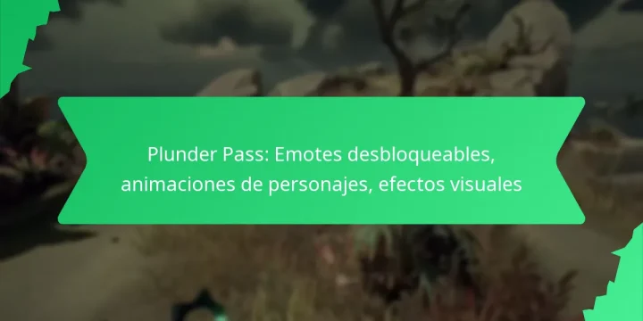 Plunder Pass: Emotes desbloqueables, animaciones de personajes, efectos visuales