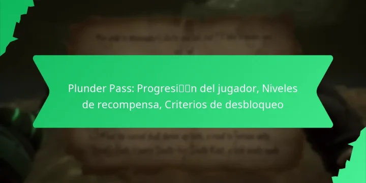 Plunder Pass: Progresión del jugador, Niveles de recompensa, Criterios de desbloqueo
