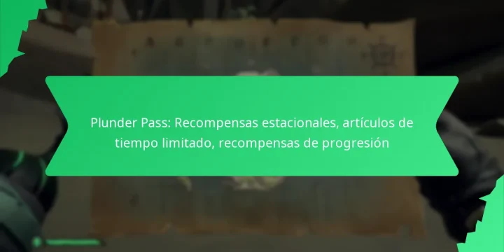Plunder Pass: Recompensas estacionales, artículos de tiempo limitado, recompensas de progresión