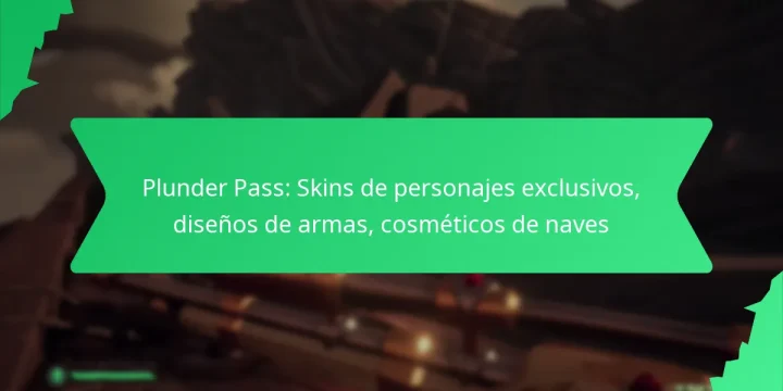 Plunder Pass: Skins de personajes exclusivos, diseños de armas, cosméticos de naves