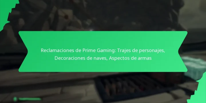 Reclamaciones de Prime Gaming: Trajes de personajes, Decoraciones de naves, Aspectos de armas