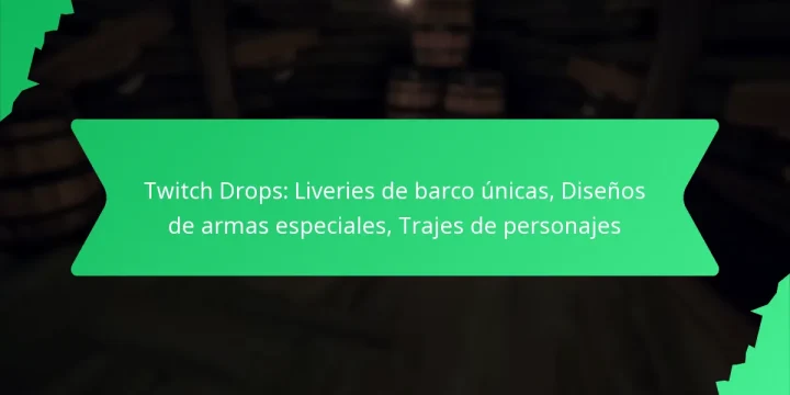 Twitch Drops: Liveries de barco únicas, Diseños de armas especiales, Trajes de personajes