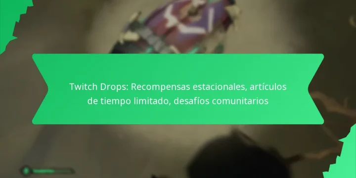 Twitch Drops: Recompensas estacionales, artículos de tiempo limitado, desafíos comunitarios